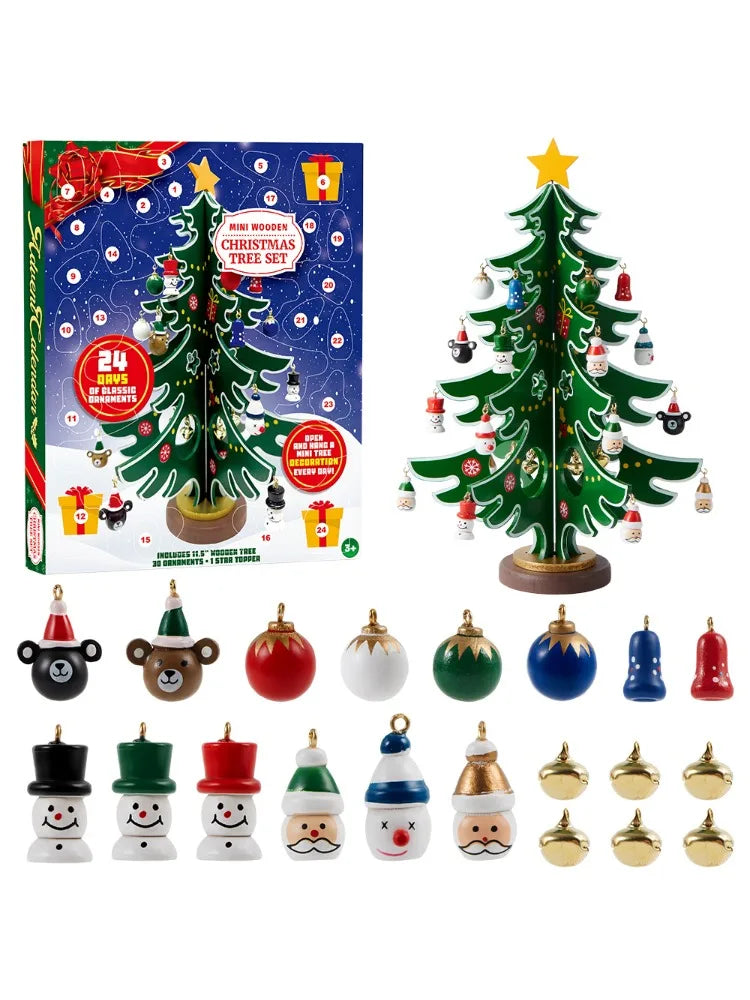 Joyfy Christmas Advent Calendar 24 Days Countdown Tree Ornaments