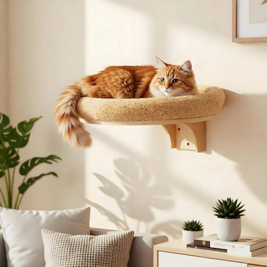 CWV Wall Mounted Cat Ladder With Scratching Post And Hammock