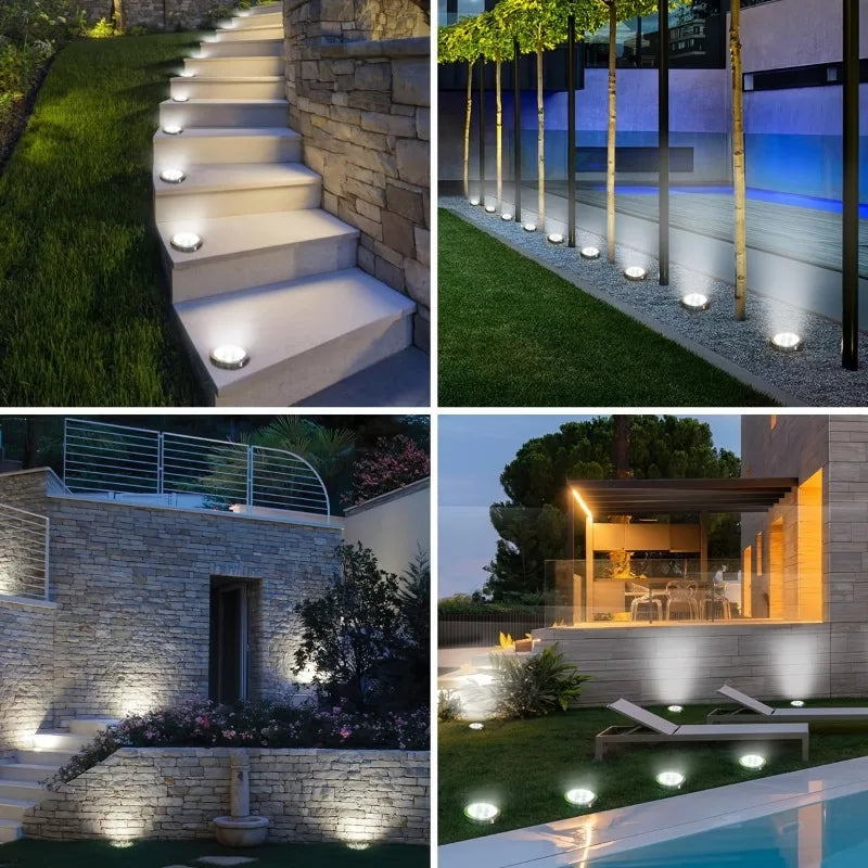 Solar Powered In Ground Landscape Lighting For Gardens