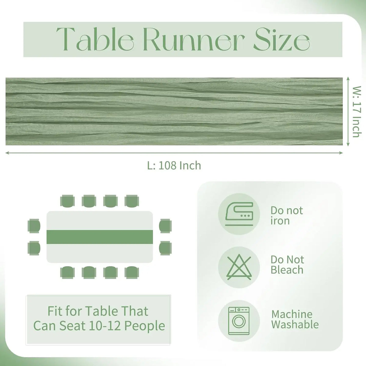 Cheese Cloth Gauze Table Runner For Wedding Reception Decor