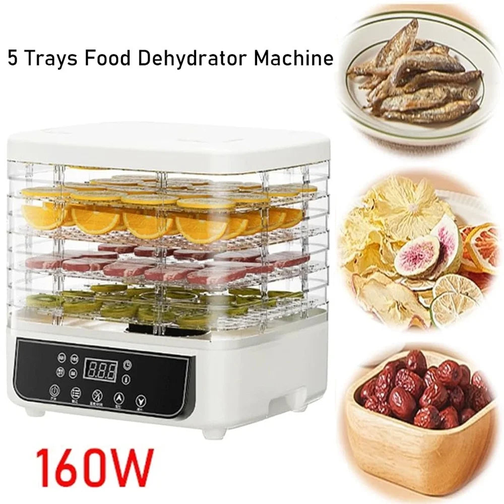 Household Fruit And Vegetable Food Dehydrator With Adjustable Temperature