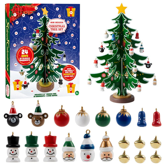 Joyfy Christmas Advent Calendar 24 Days Countdown Tree Ornaments