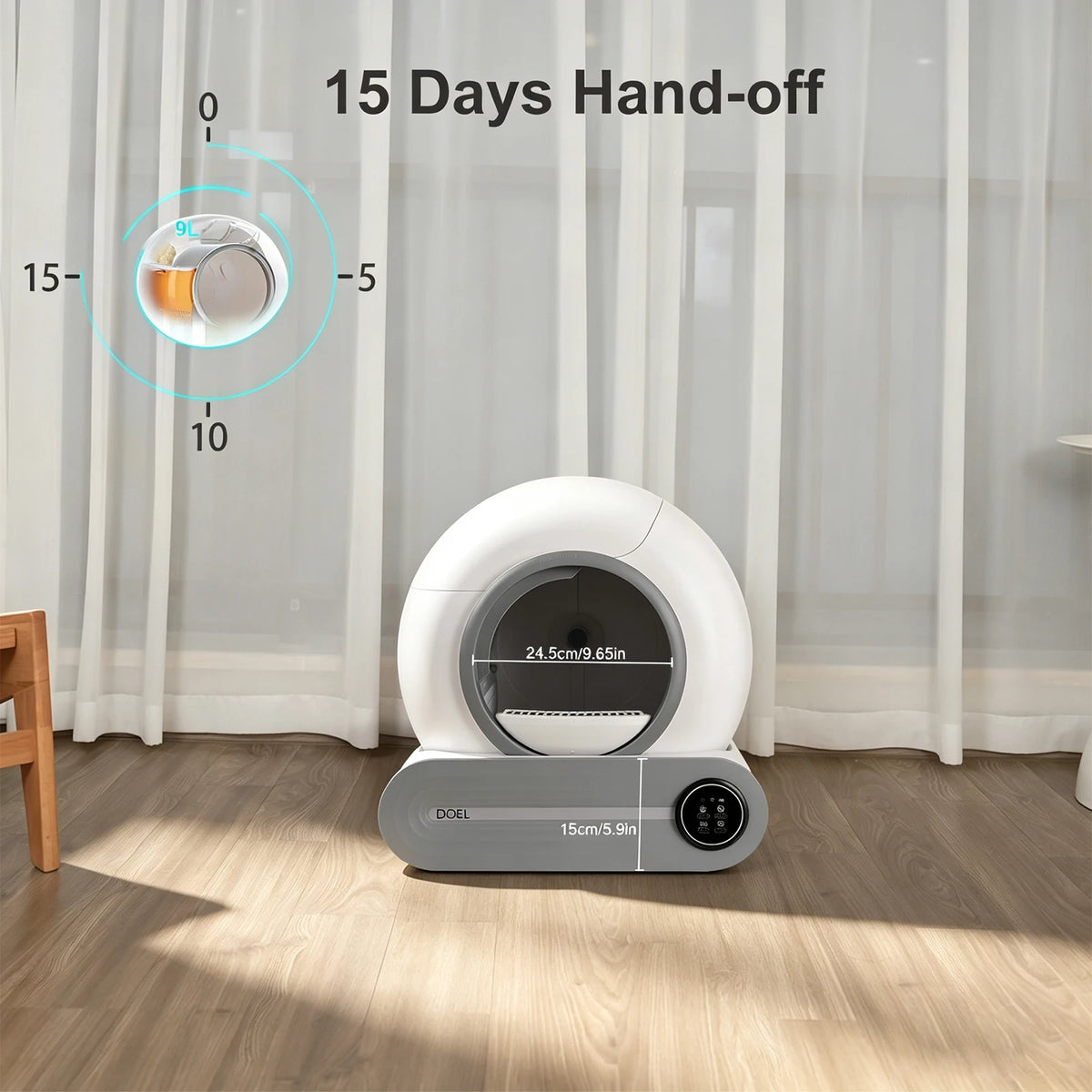 DOEL Smart Automatic Self Cleaning Cat Litter Box App Control