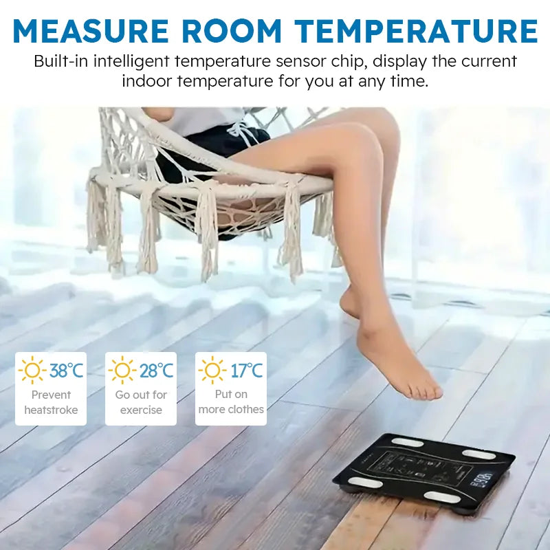 Smart Wireless Digital Body Fat Scale Bathroom Weight Composition Monitor