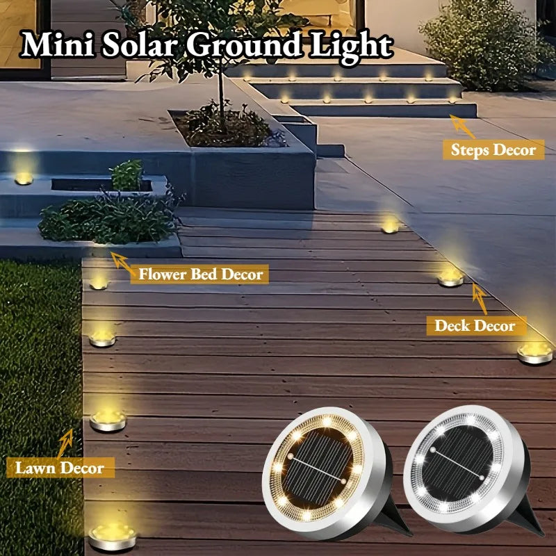 Solar Powered In Ground Landscape Lighting For Gardens
