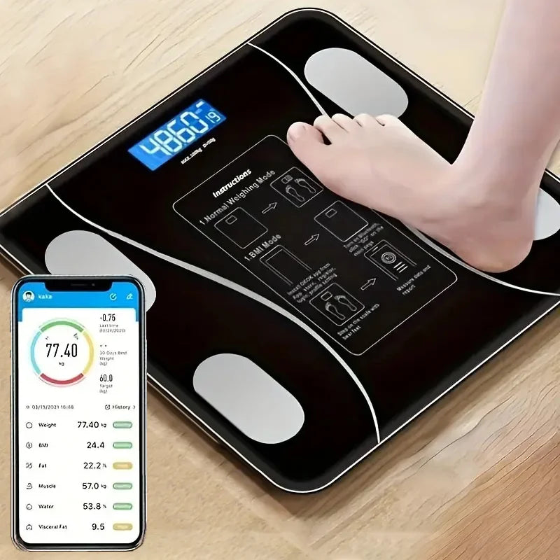 Smart Wireless Digital Body Fat Scale Bathroom Weight Composition Monitor