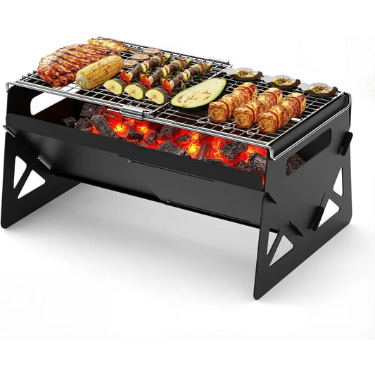 XIUWO Folding Portable Charcoal Grill For Outdoor Camping