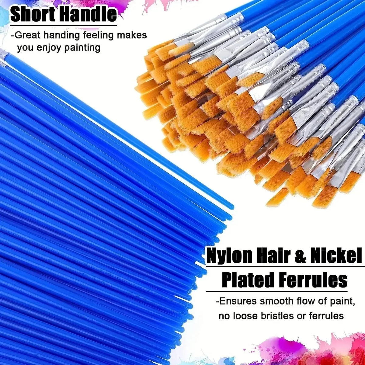 Professional Nylon Art Brush Set For Oil And Watercolor