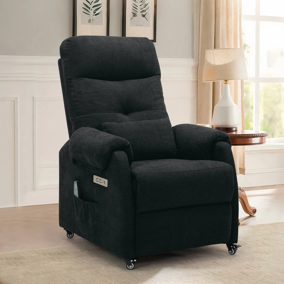 KORSER Power Recliner Chair With USB Ports And Wheels