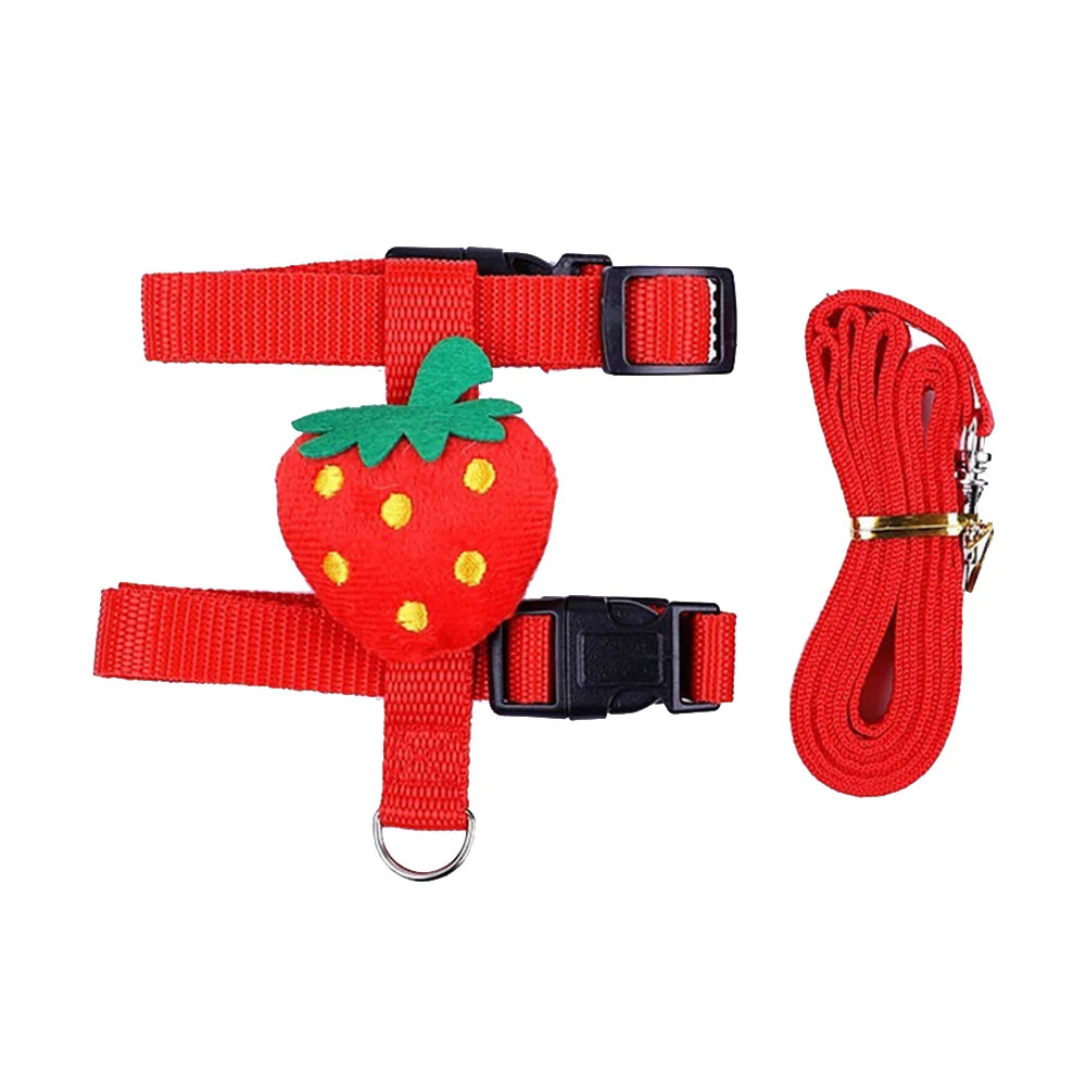 Adjustable Nylon Harness And Leash Set For Small Animals