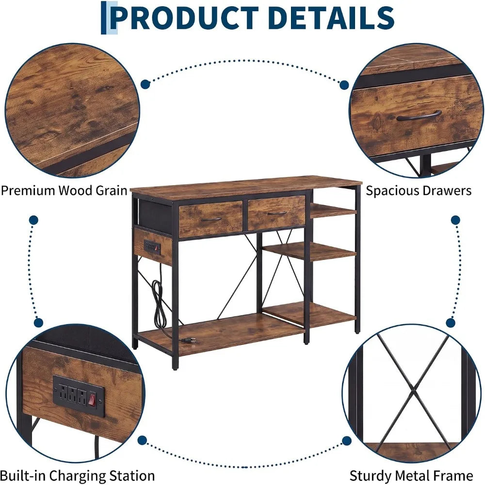 Aquarium Stand With Power Outlet For Fish Or Reptile Tank