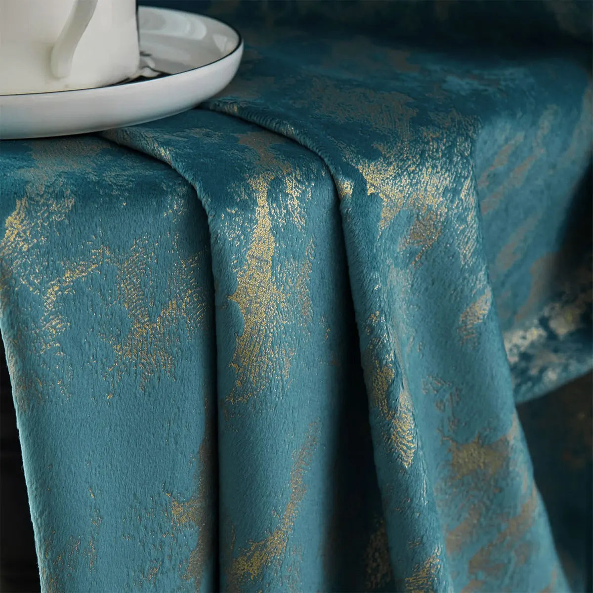 Luxury Velvet Blackout Curtains Two Panel Window Drape Set