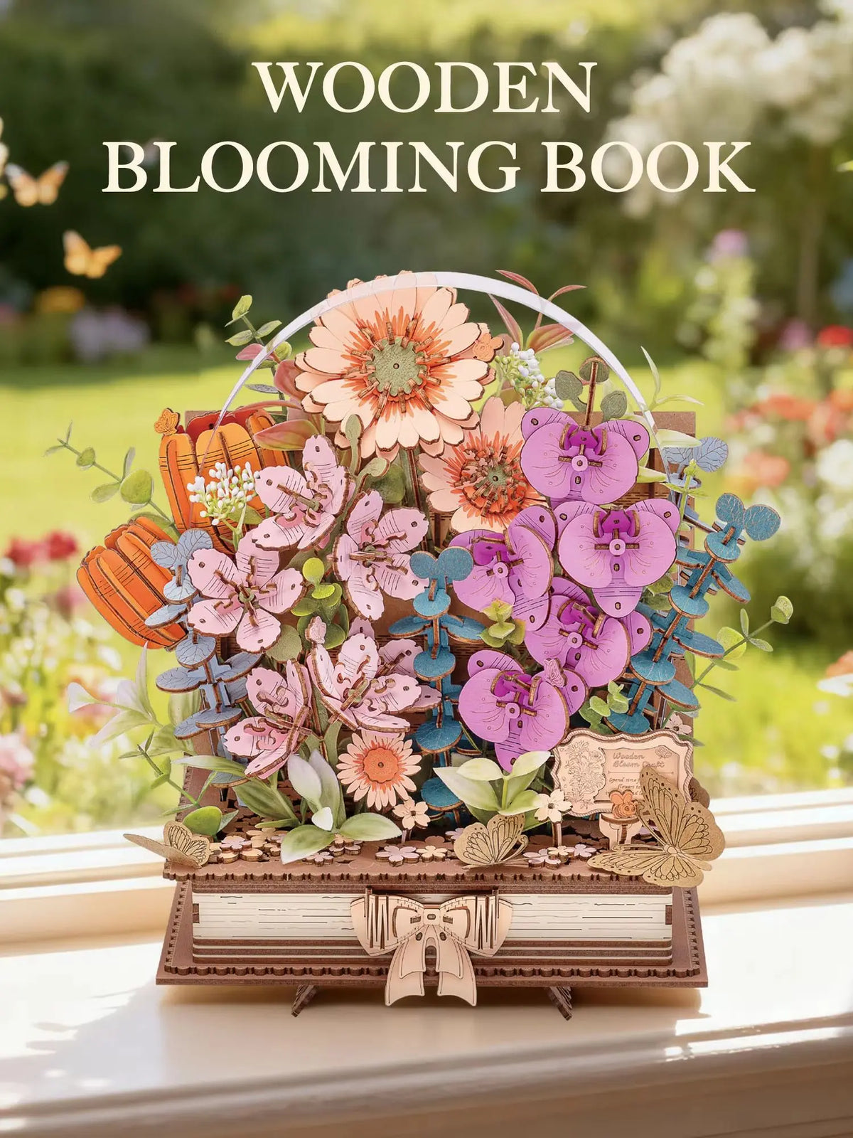 Rolife 3D Wooden Blooming Book Puzzle Kit For Gift Lovers
