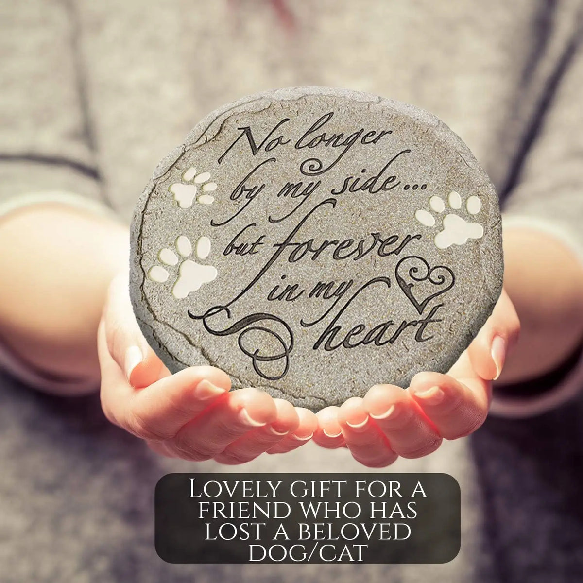 Waterproof Pet Memorial Stone For Cats And Dogs Garden Grave Marker