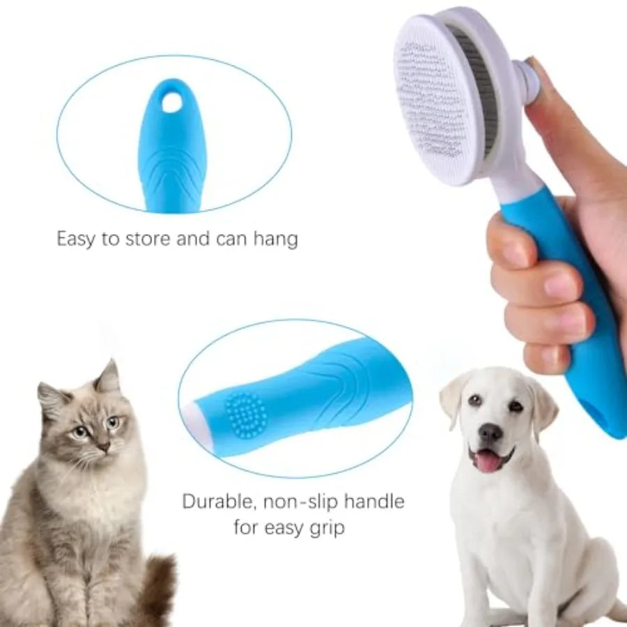 Self Cleaning Slicker Brush For Pet Grooming And Effective Deshedding
