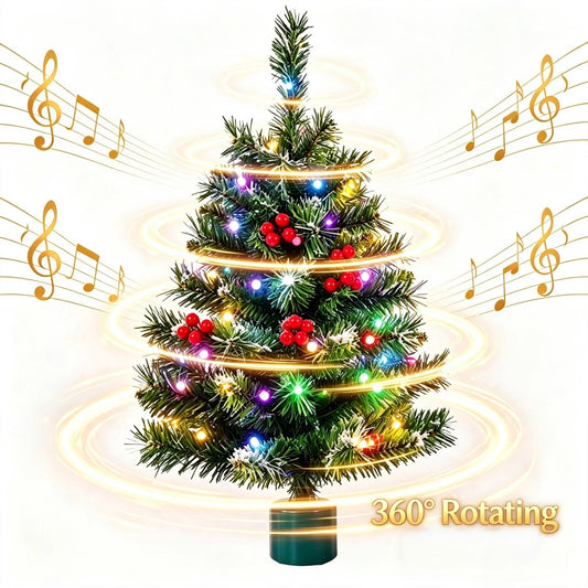 Rotating Musical Christmas Tree With 35 Bright Led Lights