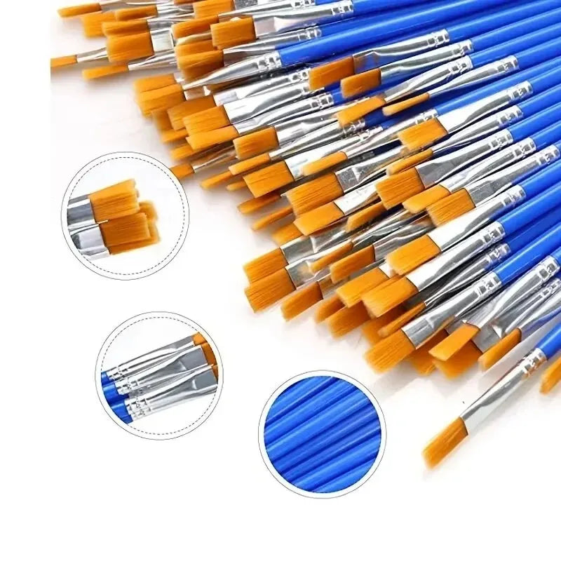 Professional Nylon Art Brush Set For Oil And Watercolor
