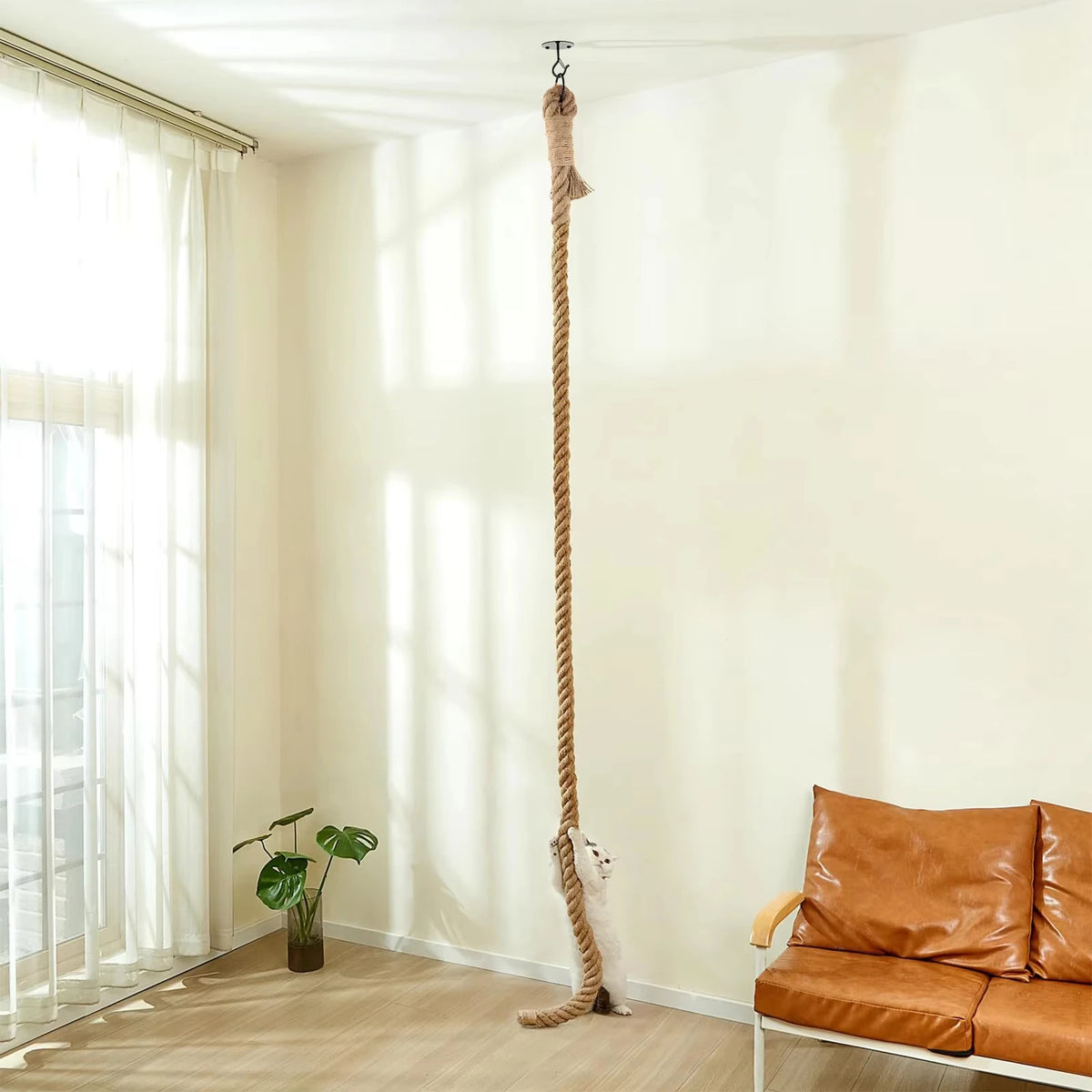 CWV Cat Sisal Climbing Rope Scratching Post For Indoor Exercise