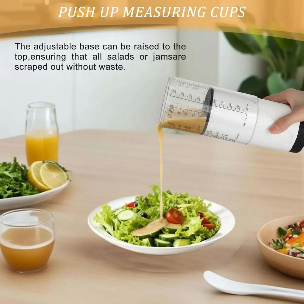 Adjustable Push Up Measuring Cup And Spoon Set For Baking