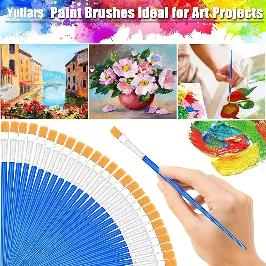 Professional Nylon Art Brush Set For Oil And Watercolor