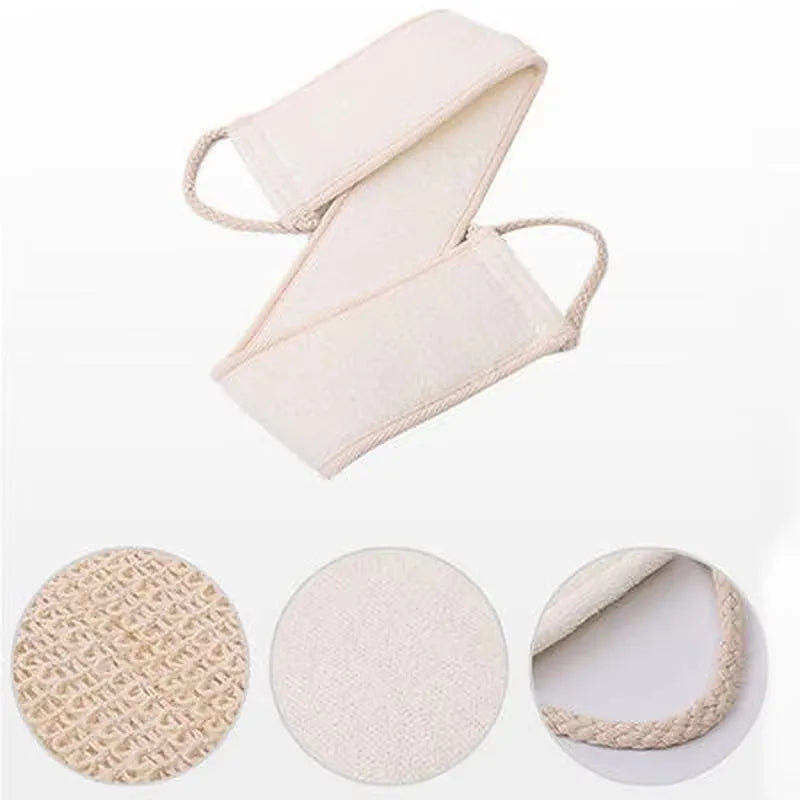 Soft Cotton Hemp Exfoliating Bath Massage Sponge Glove Body Scrubber