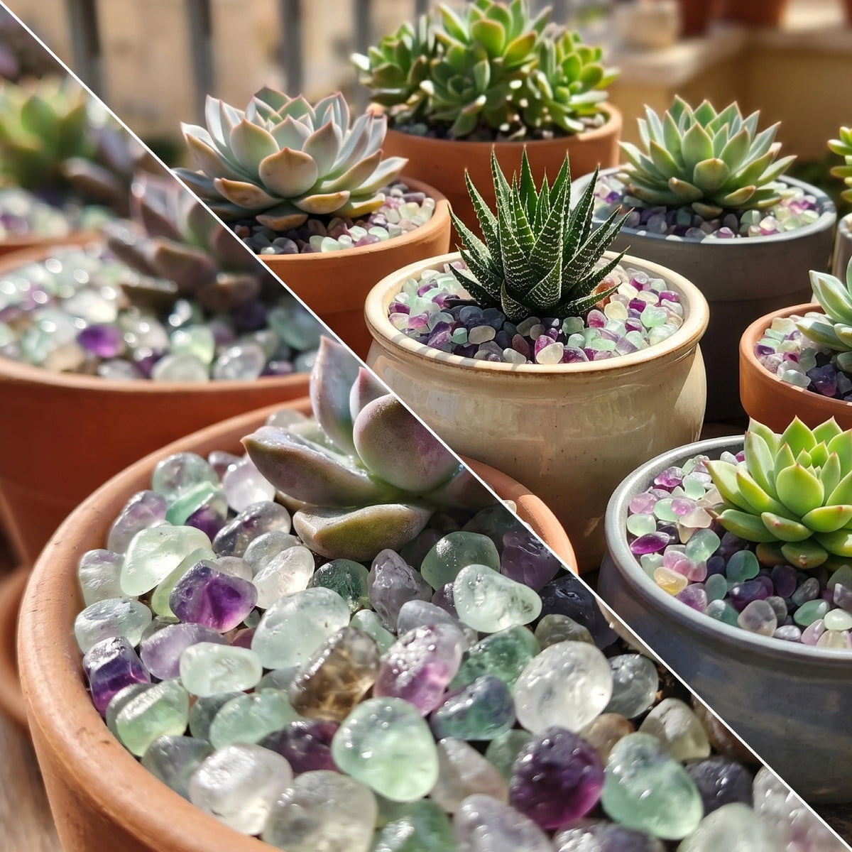 Natural Fluorite Fragments Decorative Pebbles For Aquarium And Succulents