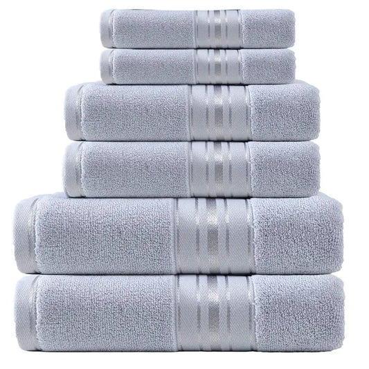 Premium 6 Piece Cotton Bath Towel Set For Daily Use