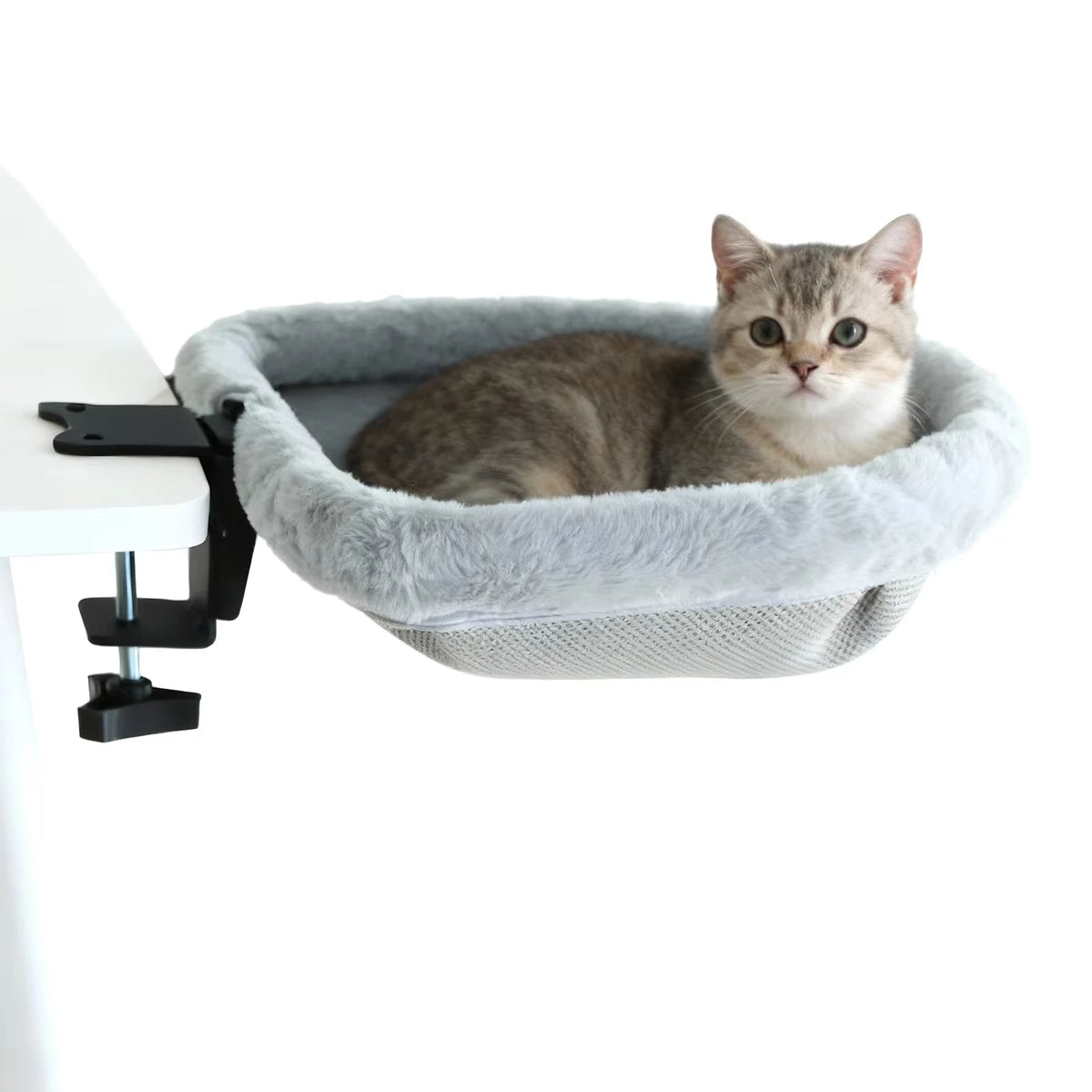 CWV Foldable Cat Desk Bed Hammock With Secure Clamp Mount