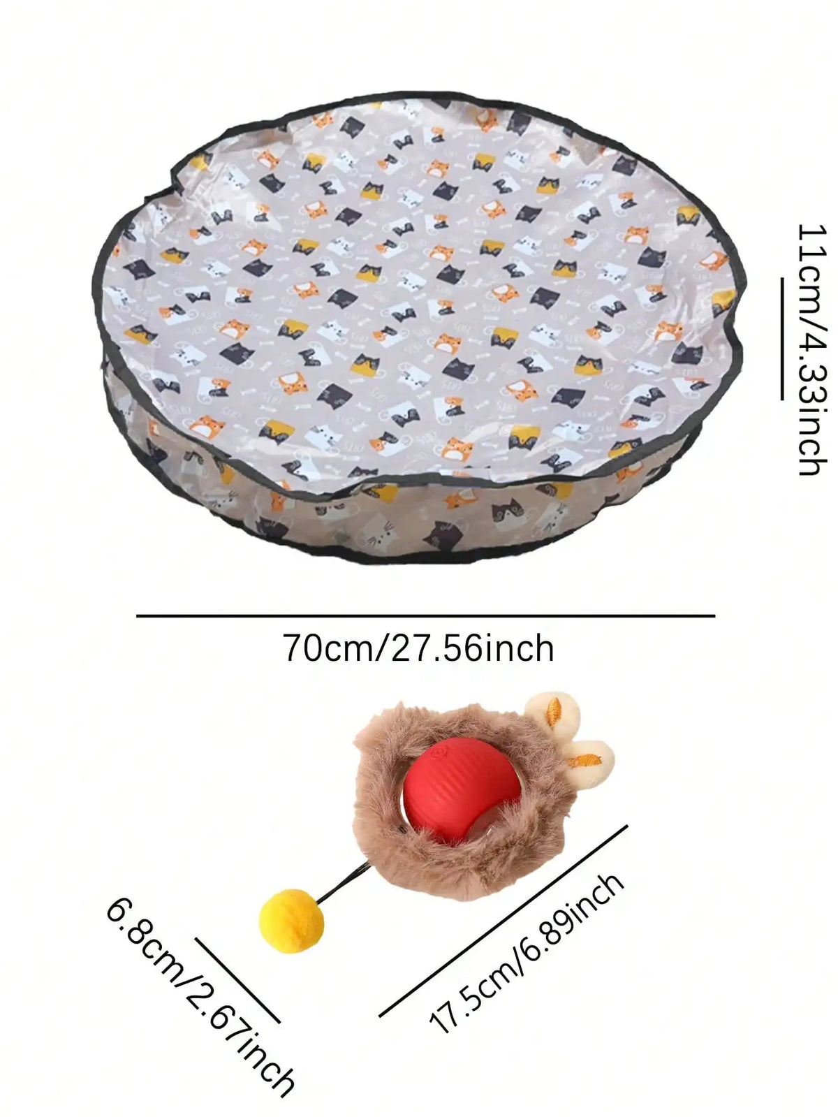 Rechargeable Electric Cat Ball Toy With Interactive Led Lighting