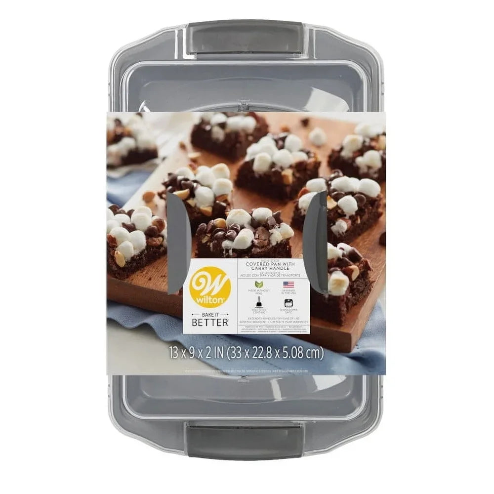 Nonstick Oblong Cake Pan With Lid For Baking And Casseroles