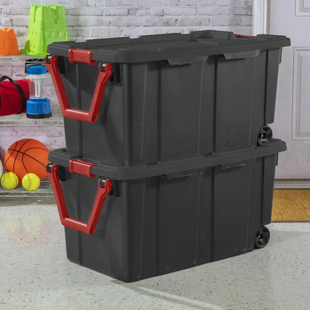 Sterilite Industrial Wheeled Storage Container With Handle