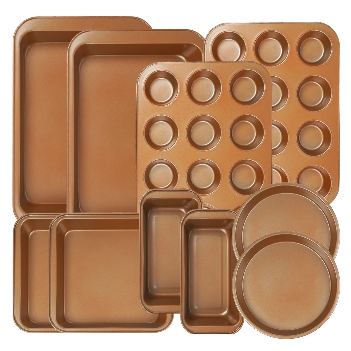 Nonstick Carbon Steel Bakeware Set With Copper Coated Pans