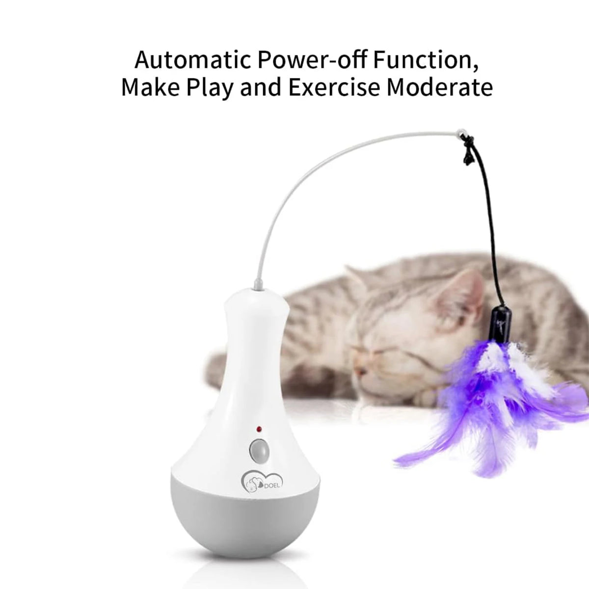 Automatic Rotating Feather Interactive Cat Teaser Toy
