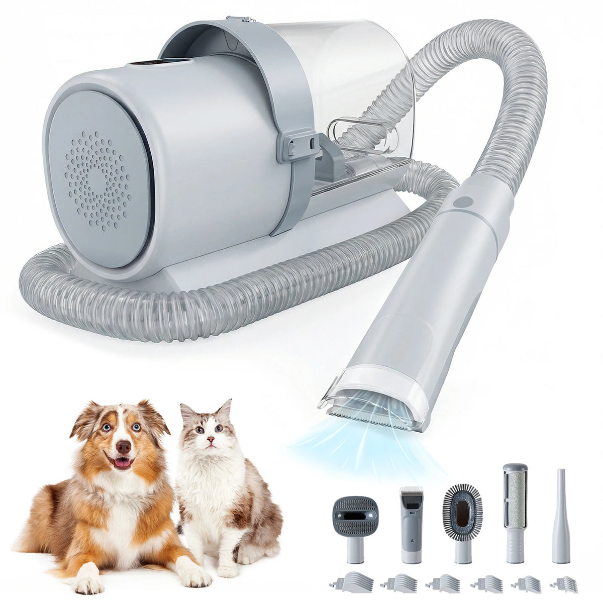 Professional Pet Grooming Vacuum Kit With Low Noise Dog Clippers