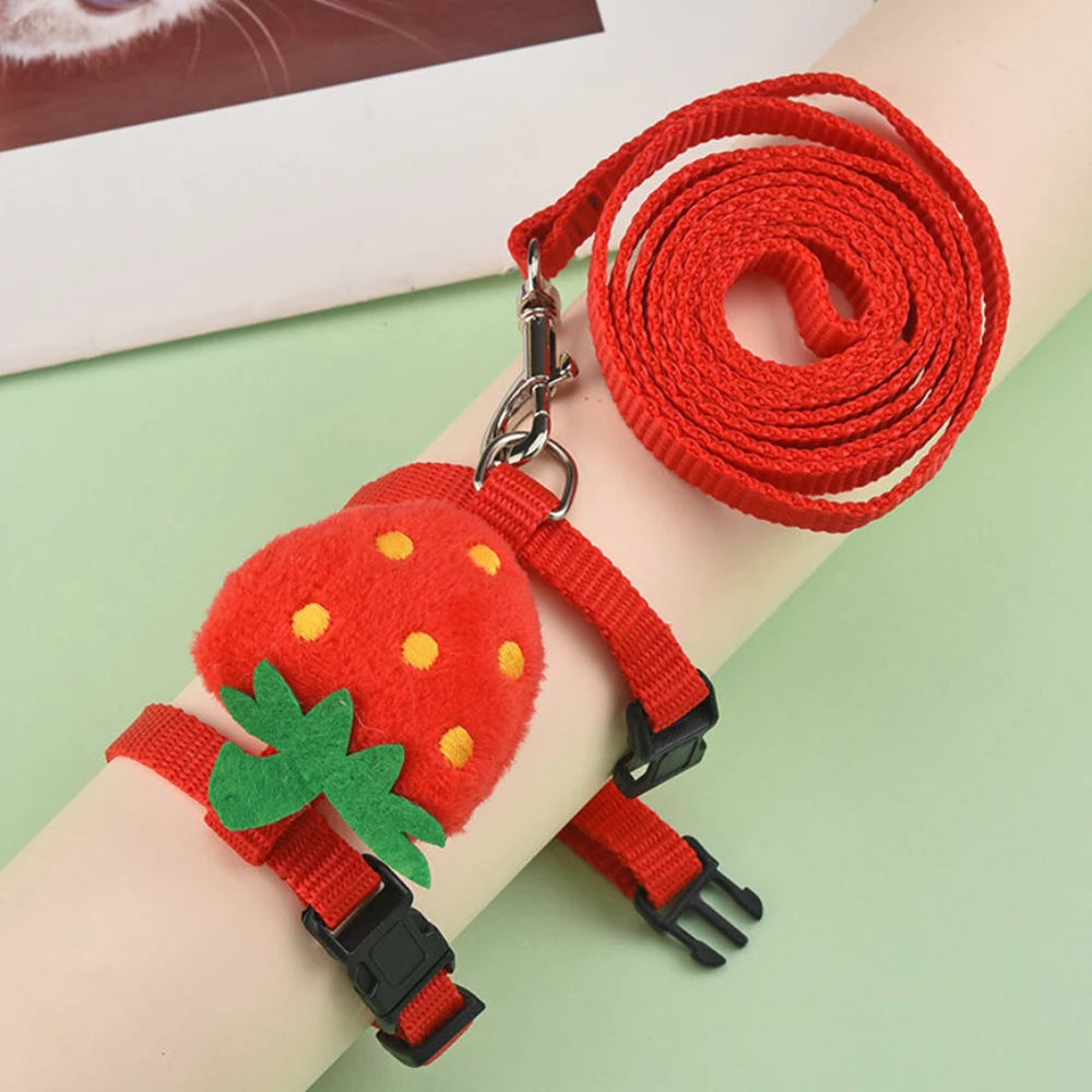 Adjustable Nylon Harness And Leash Set For Small Animals