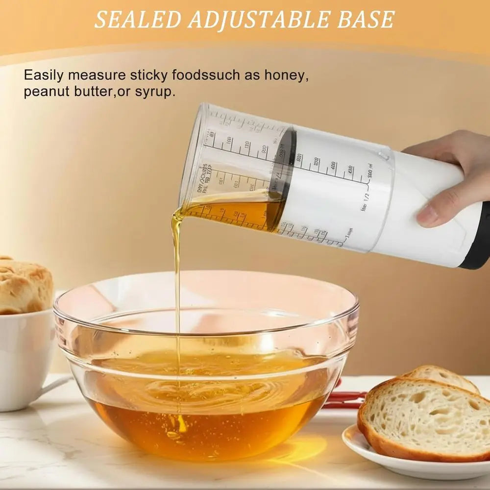 Adjustable Push Up Measuring Cup And Spoon Set For Baking