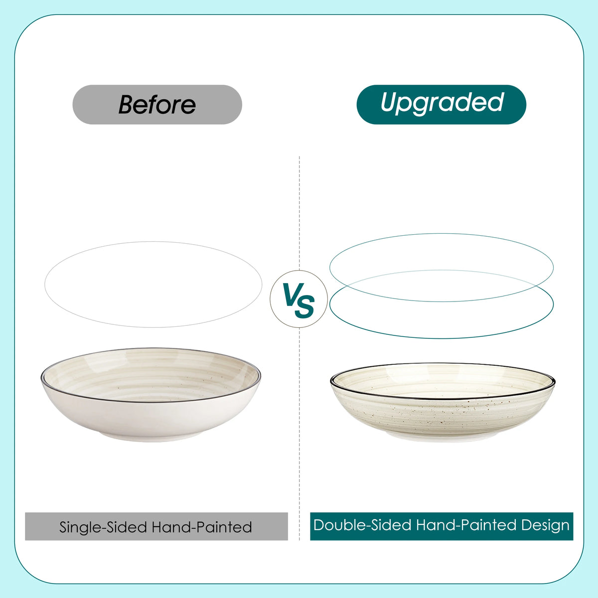 Malacasa Ceramic Dinnerware Set With Plates And Bowls