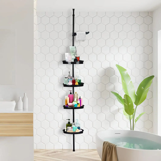 Corner Shower Caddy Rustproof Telescopic Bathroom Storage Organizer Rack