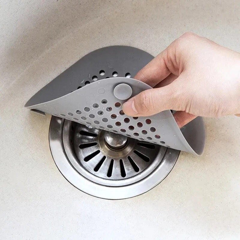 Silicone Drain Strainer Hair Catcher Suction Cup Bathroom Accessory