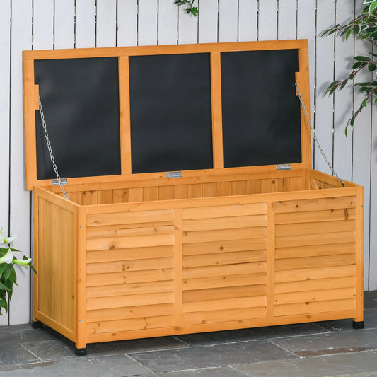 Outsunny Weather Resistant Outdoor Storage Box For Backyard Deck