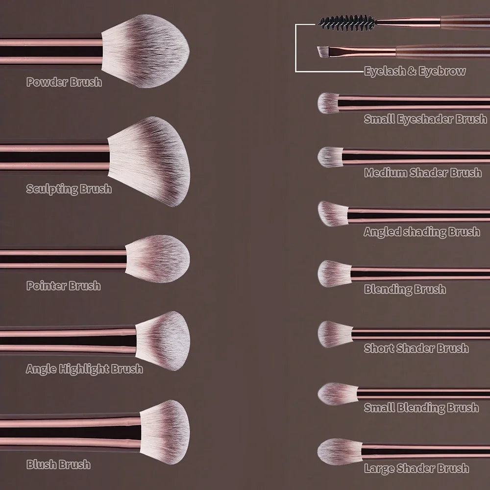 13 Pcs Soft Nylon Kabuki Makeup Brush Set For Foundation