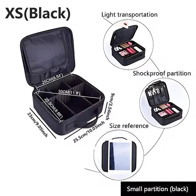 Waterproof Oxford Travel Makeup Bag With Ample Cosmetic Storage