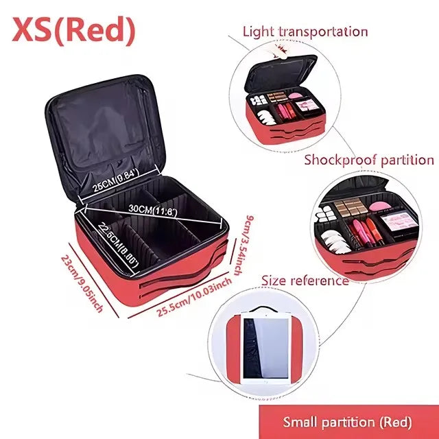 Waterproof Oxford Travel Makeup Bag With Ample Cosmetic Storage