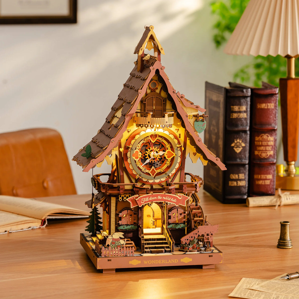 ROKR Wooden 3D Puzzle Cuckoo Clock Mechanical Model Building Kit