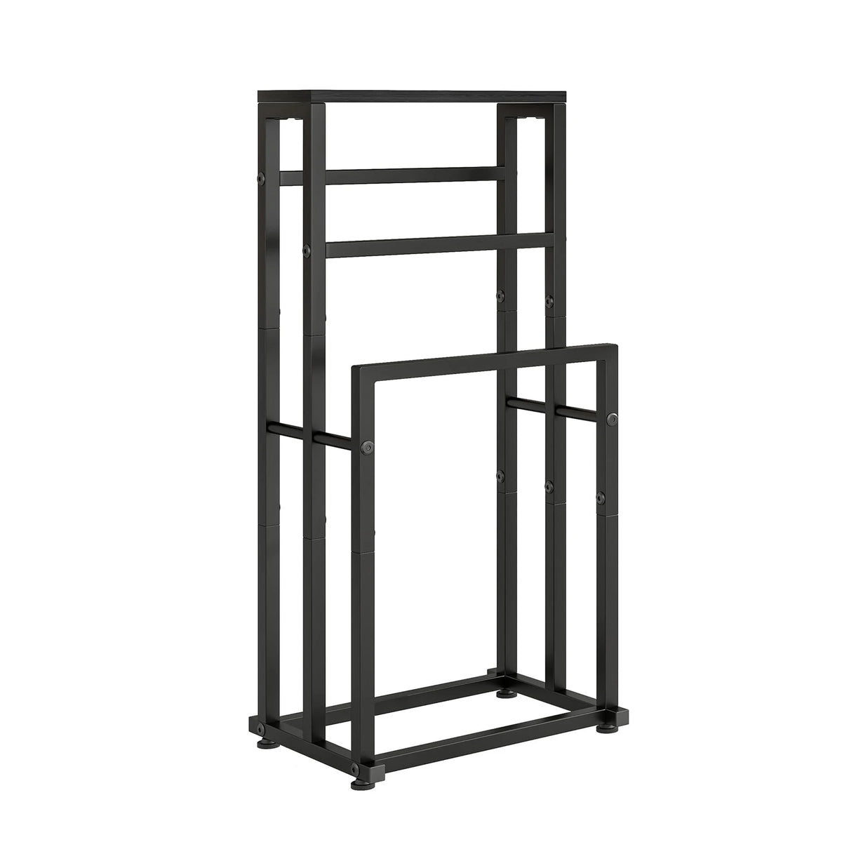 Three Tier Metal Towel Rack With Shelf For Fast Drying