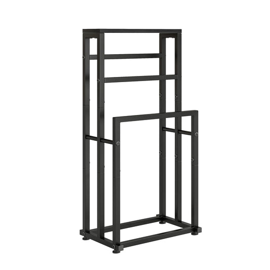 Three Tier Metal Towel Rack With Shelf For Fast Drying