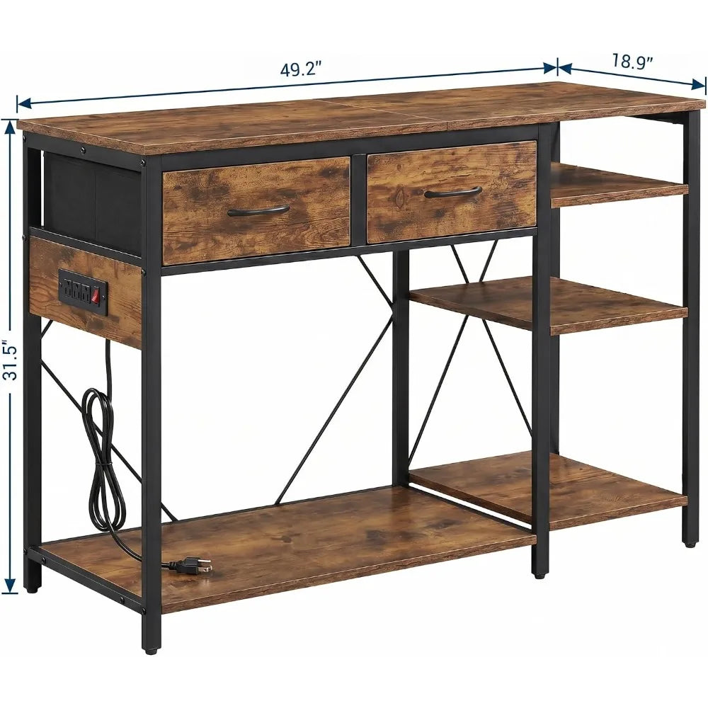 Aquarium Stand With Power Outlet For Fish Or Reptile Tank