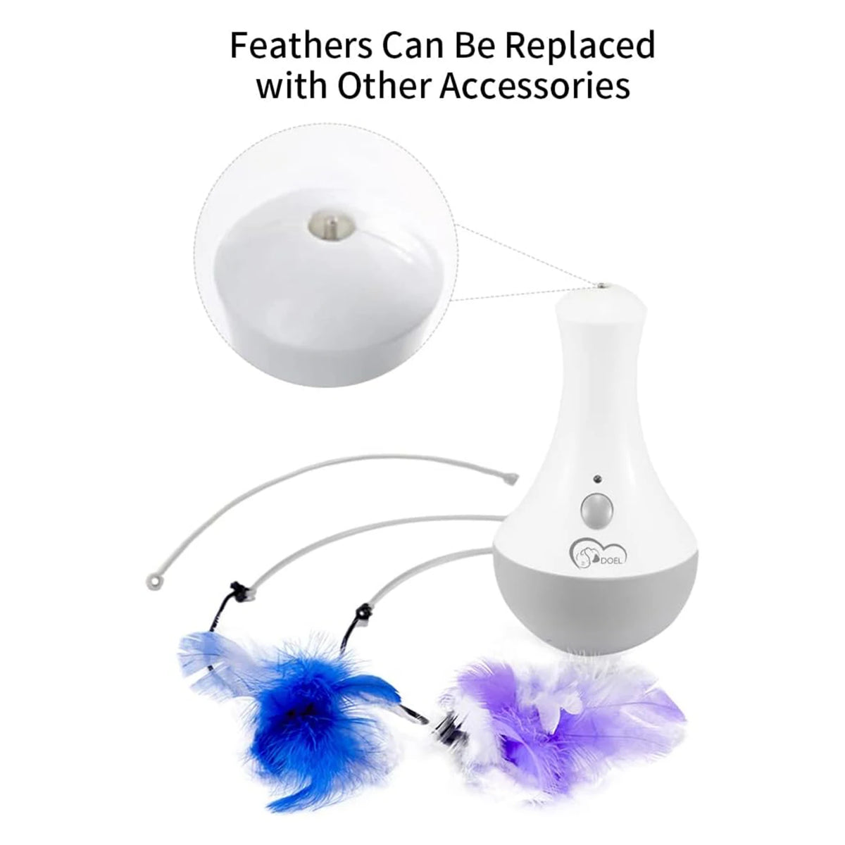 Automatic Rotating Feather Interactive Cat Teaser Toy